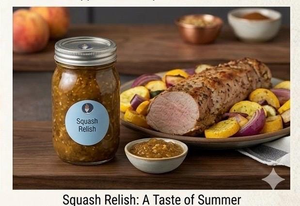 Homemade Relish -  Artisan Dill, Hot Pepper, Sweet/Spicy, and Squash Relish | Gourmet Toppings, 4-Pack (or Individual jars)
