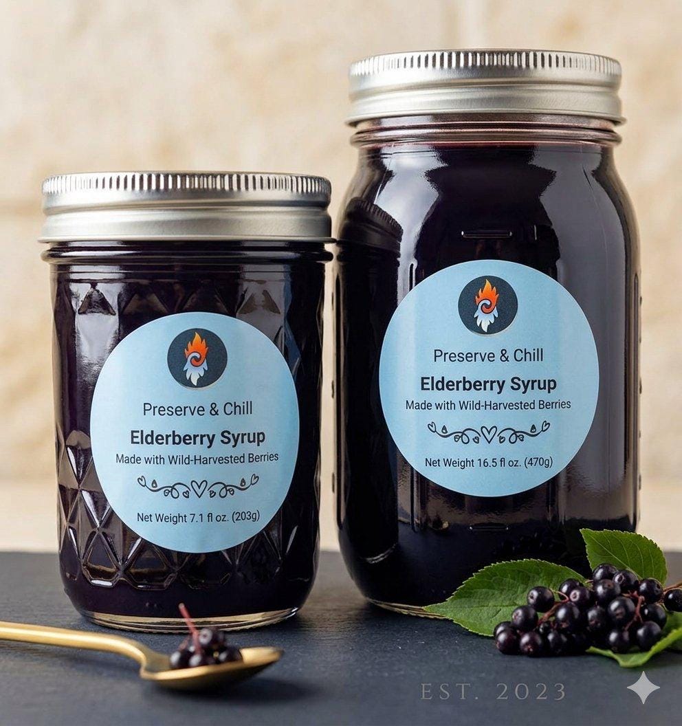 Elderberry Syrup with Raw Organic Honey | Small-Batch Family Wellness