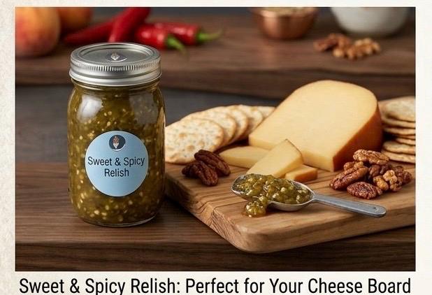Homemade Relish -  Artisan Dill, Hot Pepper, Sweet/Spicy, and Squash Relish | Gourmet Toppings, 4-Pack (or Individual jars)