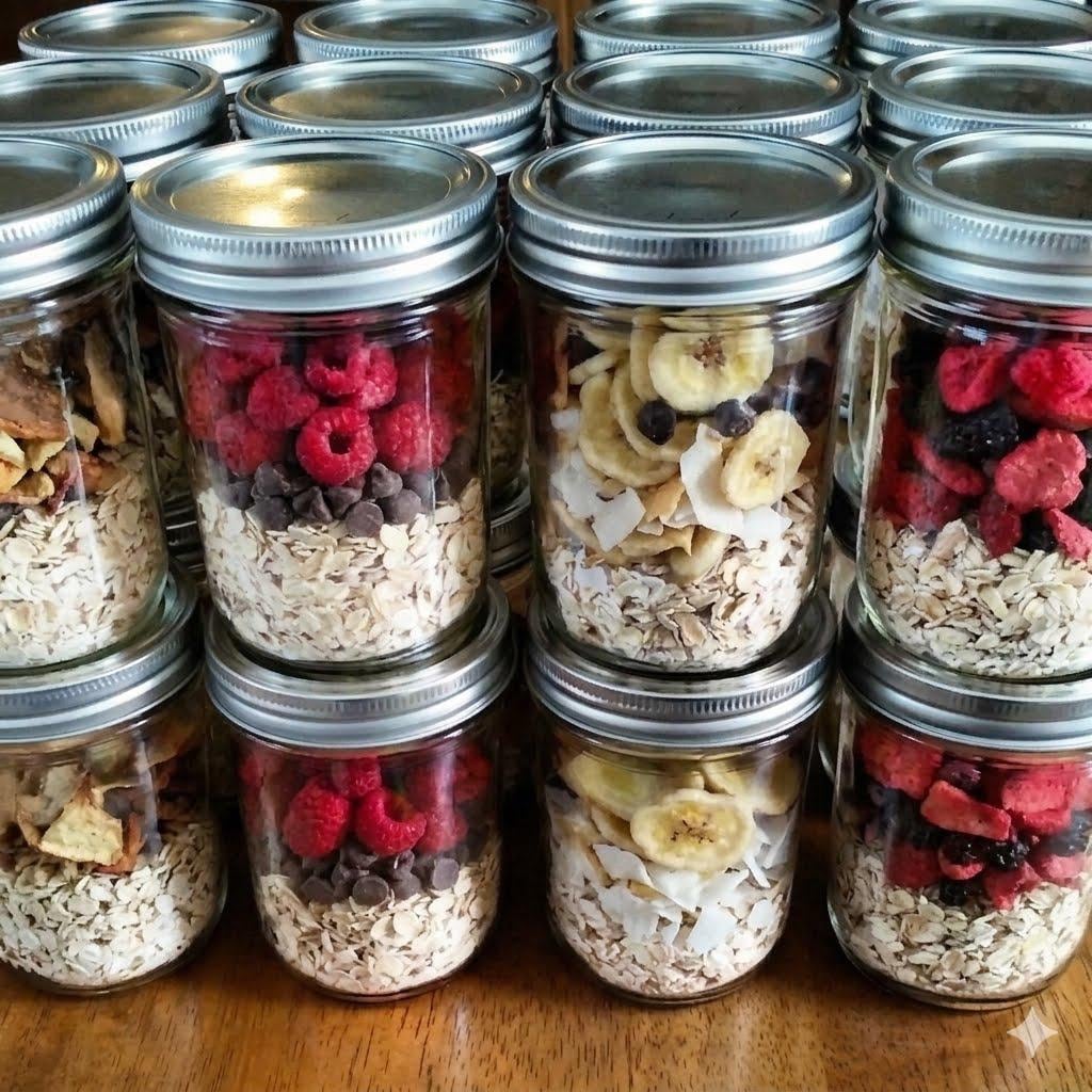 Customizable Instant Oatmeal | Eco-Friendly Glass Jar Breakfast