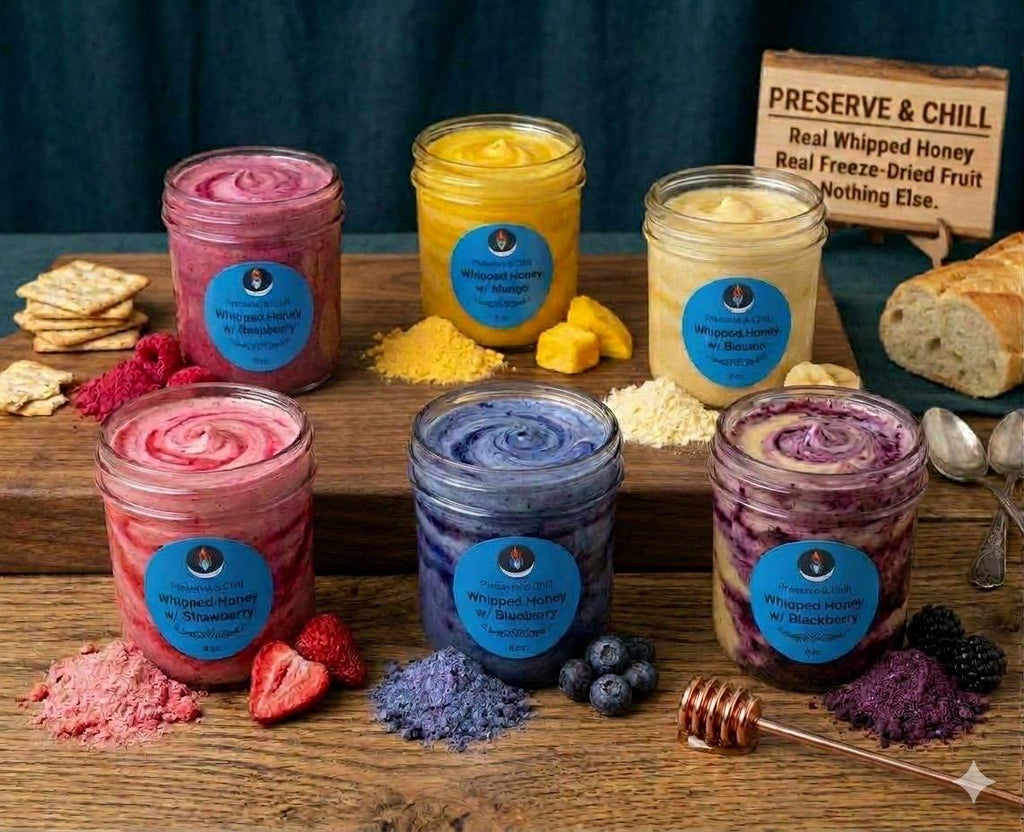 Artisan Whipped Honey Spreads | Creamed Honey, Spiced & Fruit Infused (6 oz)